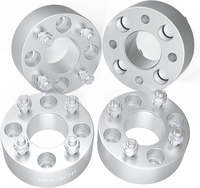 HHCSOP 4x4 2" Golf Cart Wheel Spacers for EZ GO EZGO Club Car, 4PCS 4x101.6mm ATV Wheel Adapters Hub Bore 62mm with 1/2" Studs