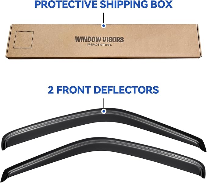 Window Visors Rain Guards Shield for 1996-2025 Chevy Express Van, Out-Channel Window Vent Wind Deflectors Visors Shades for 96-25 GMC Savana