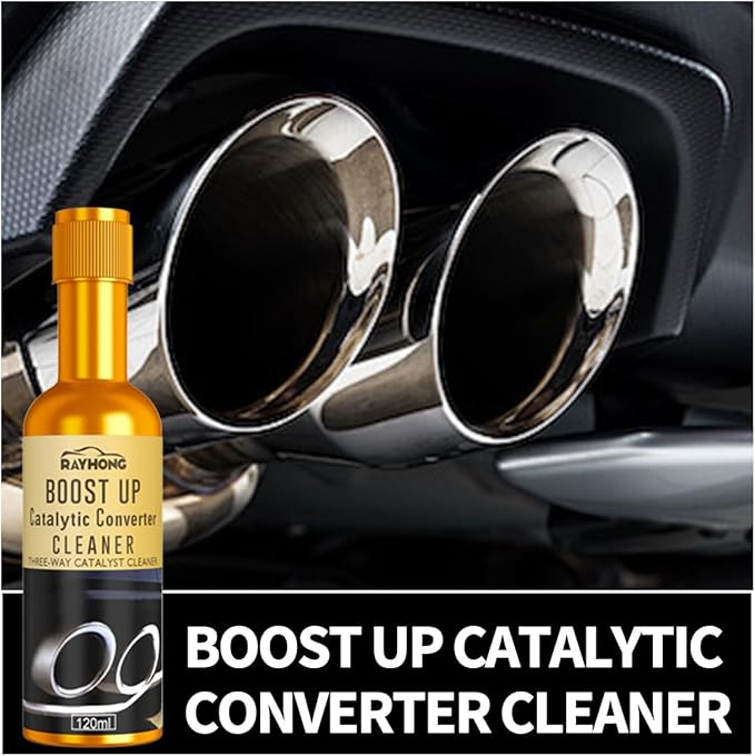 2PCS Catalytic Converter Cleaner Kit, Exhaust System Pipe Carbon Removal Cleaner Treatment Additive Oil, Fuel and Exhaust Pipe Cleaners, Fuel System Treatment Oil for Gas and Diesel Car