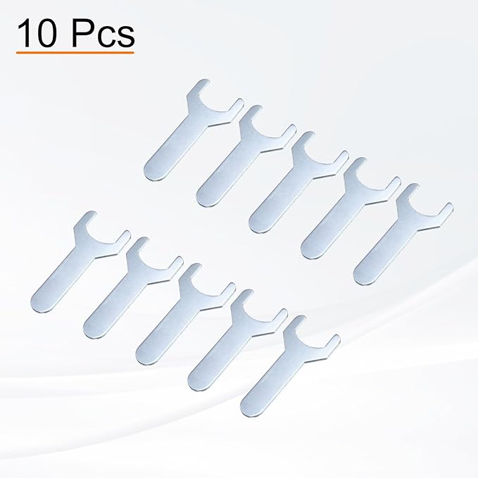 HARFINGTON 10pcs Small Wrench 22x70x2mm Metric U-Shaped Single Open Ended Spanner Super Thin Flat Head Galvanizing Wrench for Automotive Repair Furniture Assembly