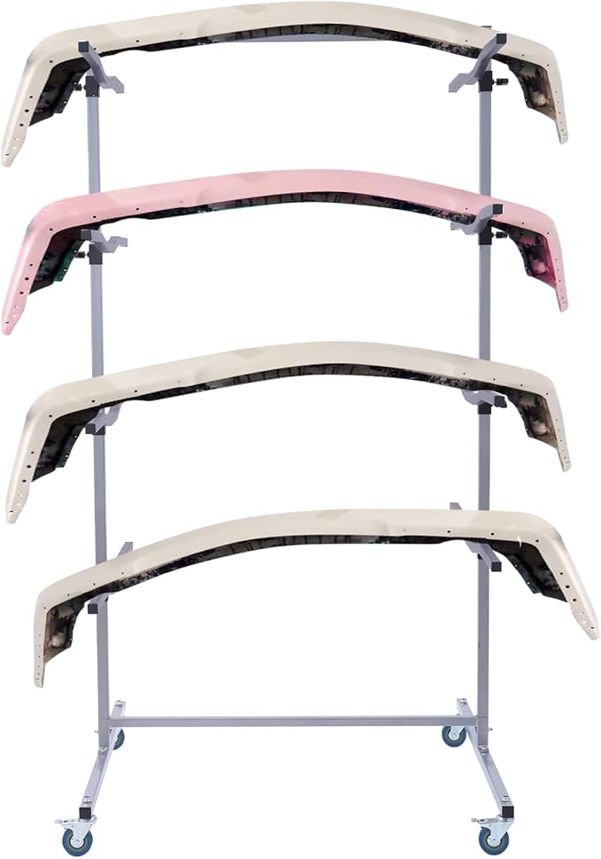 Mobile Bumper Storage Rack, Double-Sided Bumper Stand for Automobile Parts, Maximize Efficiency Auto Body & Parts Storage Pannel Tree, 8 Pairs Racks