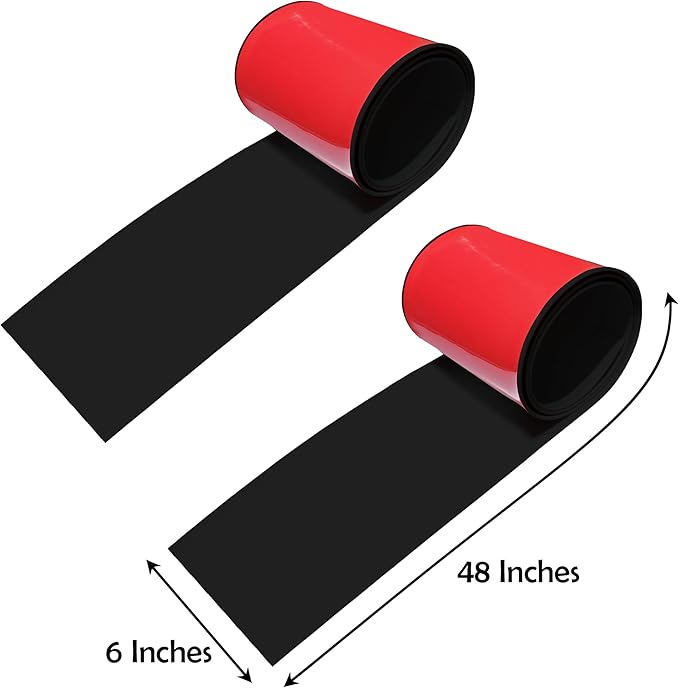 Rubber Bond Garage Wall Protectors - 6x48 Inches Strong Self-Adhesive Rubber Bumper Protectors for Garage Walls - Anti-Scratch and Waterproof Garage Wall Protector for Car Doors (Black, 2 Pack)