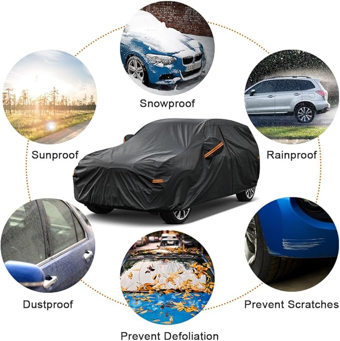 Kayme 7 Layers SUV Car Cover Custom Fit for BMW X1 (2009-2025) Waterproof All Weather for Automobiles, Outdoor Full Cover Rain Sun UV Protection.