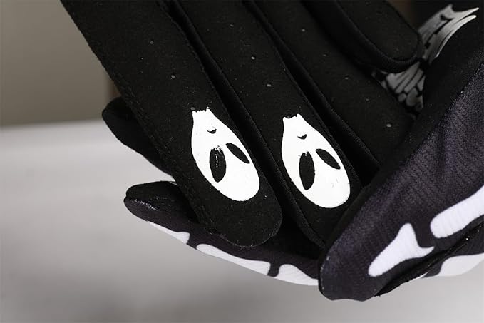 Skeleton Cool Motorcycle Bicycle Full Finger Off-Road Racing Gloves Outdoor Sports for Men Women & Mountaineering