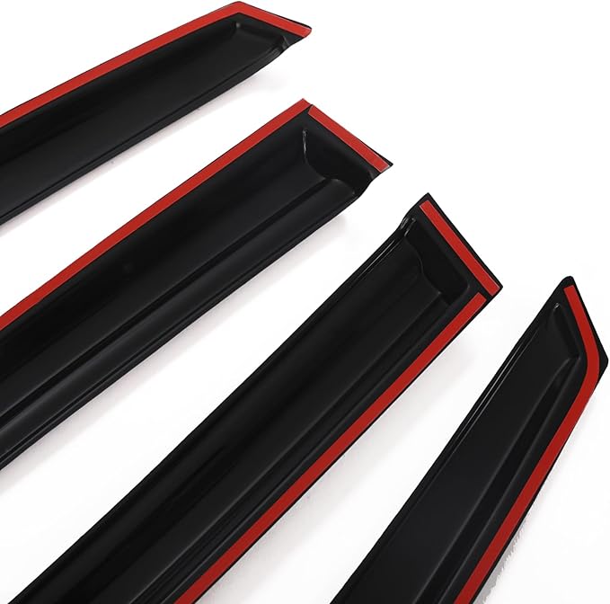 Rain Guards Side Window Visor Vent Outside Mount, 4PCS Fits for Honda Civic 4-Door Sedan 2006 2007 2008 2009 2010 2011