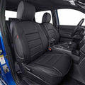 EKR Tacoma Front Car Seat Covers for Toyota Tacoma 2012 2013 2014 2015 (Regular Seats) Custom Leather Truck Seat Cover - Front Row Only,Leather (Black)