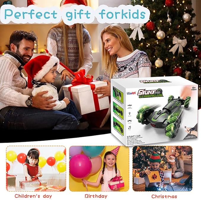 LiJiaHPK Gesture Control RC Car with Fog Spray 360° Stunt Flips & LED Lights Remote Control Toy for Kids Ages 5-7 STEM Learning Gift for Boys Girls