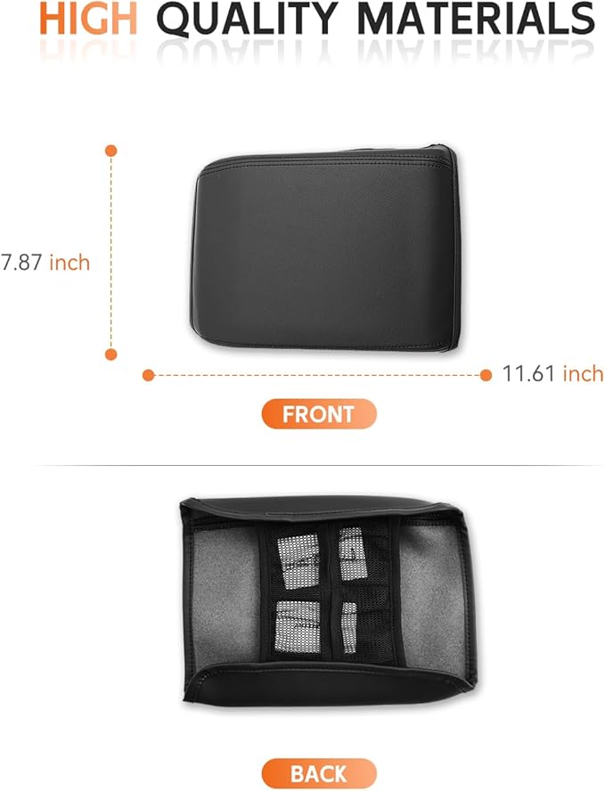 CDEFG for 2024 2025 Toyota Tacoma Center Console Cover Armrest Box Cover for Tacoma (SR, SR5, TRD PreRunner, TRD Sport, TRD Off-Road, Limited) Accessories Console Arm Rest Protector
