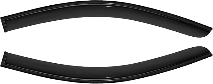 2pc 3D Sun Rain Guard Window Visor Wind Deflector Compatible with Chevy Colorado GMC Canyon Extended Cab Smoke