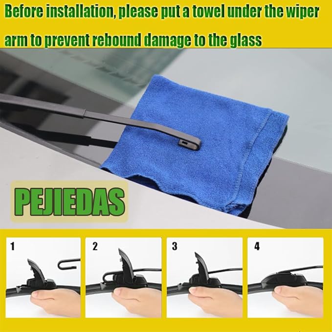 OEM Quality Front Wiper Blades, Replacement for 2007-2008 Honda Fit,2005-2009 Kia Spectra,2005-2015 Hyundai Tucson, OE Original Style (24 Inch + 16 Inch Front Wiper Blades)
