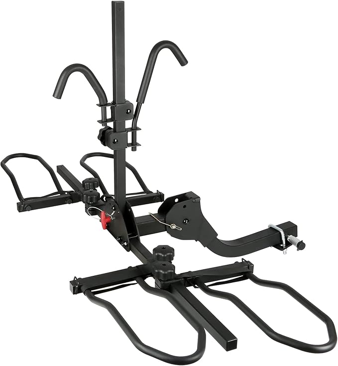 WEIZE Hitch Bike Rack, Wobble Free Smart Tilting Folding Bicycle Car Racks for Standard, Fat Tire and Electric Bike, 2-Bike 160 lbs Capacity, 2-inch Receiver