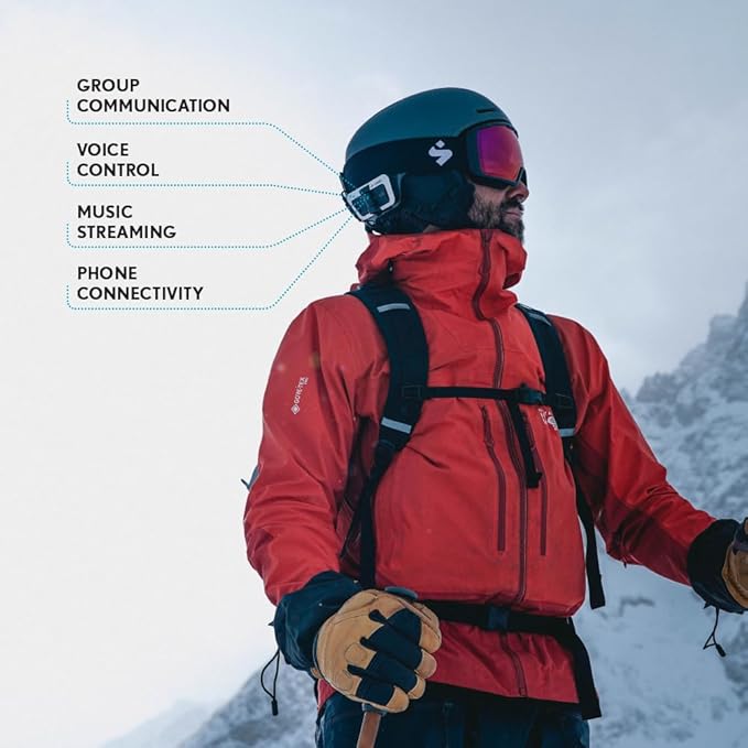 Cardo PACKTALK Outdoor Helmet Communication System, Great for Ski, Snowboard and Cycling (Black, Single Pack)