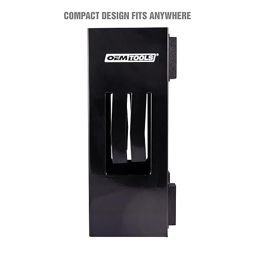 OEMTOOLS 23125 Black Magnetic Glove Dispenser, Disposable Gloves Box Holder, Magnetic Glove Box Holder for Wall Mount