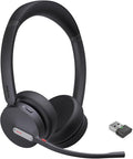 Yealink BH70 UC Wireless Bluetooth Headset with Microphone for Work, up to 35h Talking Battery, Teams UC Compatible Headsets for Computer Mobile, 147g Lightweight Headphone for Open Office 50m Range