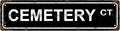 CEMETERY CT Space Vintage Metal Tin Sign License Plate Bar Cafe Garage Cave Home Room Wall Bathroom Farmhouse Garden Porch Patio Decor, 12 x 6 Inch