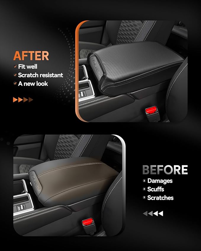 CDEFG for Nissan Pathfinder 2022-2025 Center Console Cover Armrest Box Cover for Pathfinder (S, SV, SL, Rock Creek, Platinum) 2022 2023 2024 2025 Accessories Console Arm Rest Protector