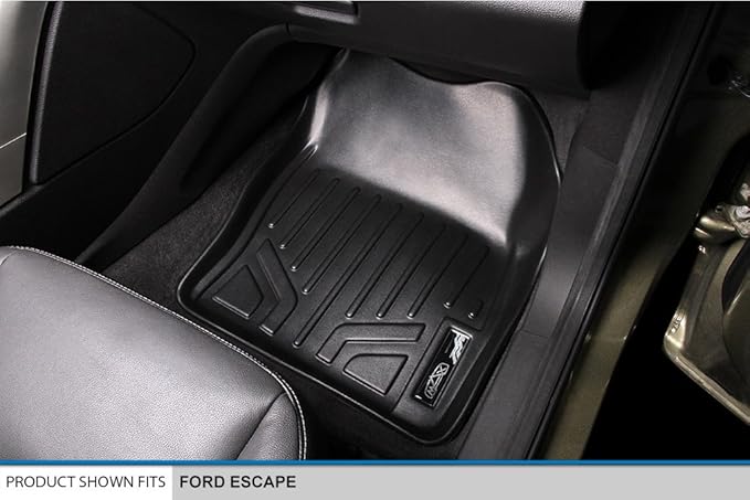 MAXLINER Custom Fit Floor Mats 2 Row Liner Set Compatible with 2013-2019 Ford Escape
