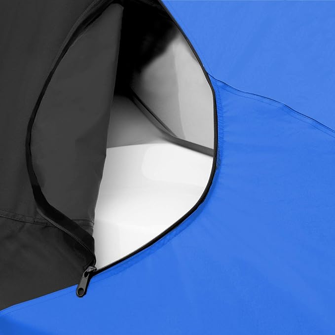Trailerable Jet Ski Cover, Waterproof Marine Grade 600D Heavy Duty Polyester PWC Cover Blue/Black Color Fits from 103"-115" 1 or 2 Seater