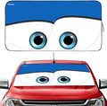 Gven Windshield Sun Shade 2025 Windshield Cover Sun Shade Automotive Interior Sun Protection Front Windshield Car Eyes Sun Visor Protector Blocks UV Rays Keep Your Vehicle Cool (Blue, XL)