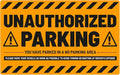 easykart labels 50 Parking Violation Stickers - Hard to Remove - No/Unauthorized Parking Warning Stickers - Super Sticky - 8x5 in (Fluorescent Orange)