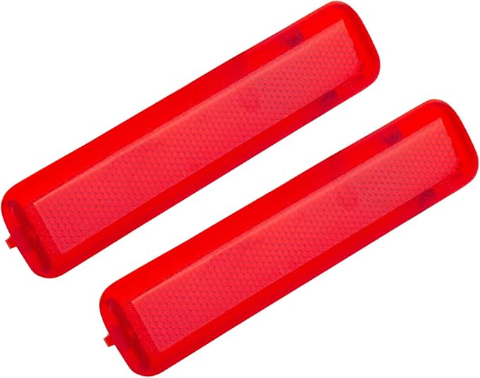 Rear Left Driver and Right Passenger Side Door Red Reflector Panel (1 Pair).Fit for Chevrolet GMC.Replaces Part # 15183155,15183156.