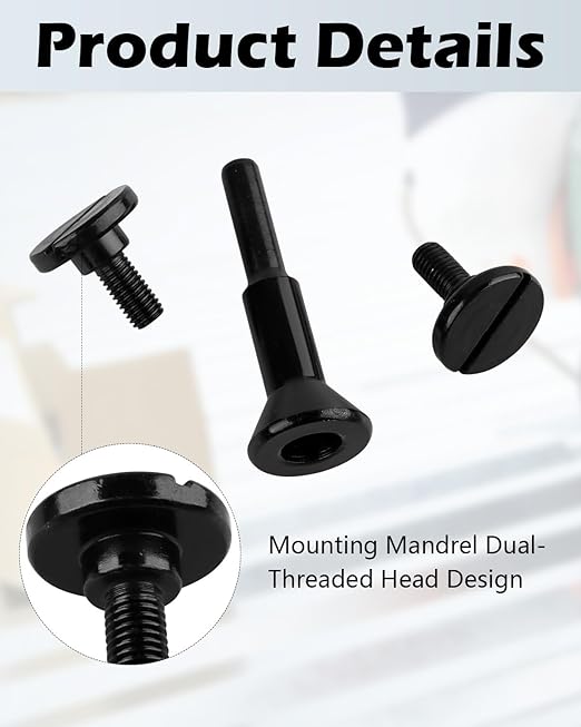 Cut Off Wheel Mounting Mandrel Holder 3/8" & 1/4" Arbor Hole, 4 Pack Cut-Off Wheel for Die Grinder Accessories Drill Bits Tool