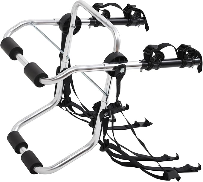 Rockland Aluminum 2-Bike Rack, 70 lbs Capacity, Lightweight Trunk Mount Bike Rack with Hooks and Loops, Fits 2" Receiver for Cars SUVs Minivans