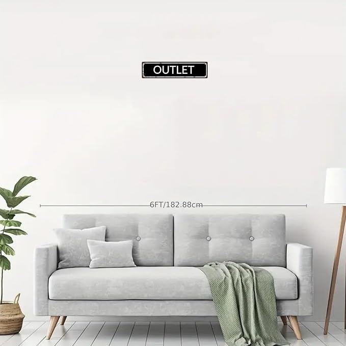 OUTLET Space Vintage Metal Tin Sign, Street Sign, Home Decor, Room Decor, Wall Decor, Bathroom Decor, Bar Decor, Cafe Decor, Garage Decor, 16 x 4 Inch