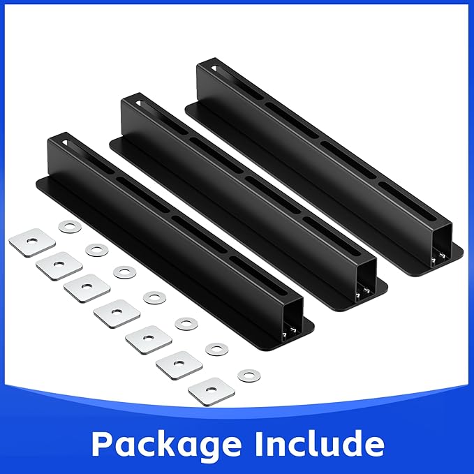 3 Pack Overhead Storage Bin Rack, Ceiling Racks for Utility Bins Organization, Heavy Duty Rack Ceiling Garage Storage for Supports Most Bins Container (for 2 Bins, Bins are not included)