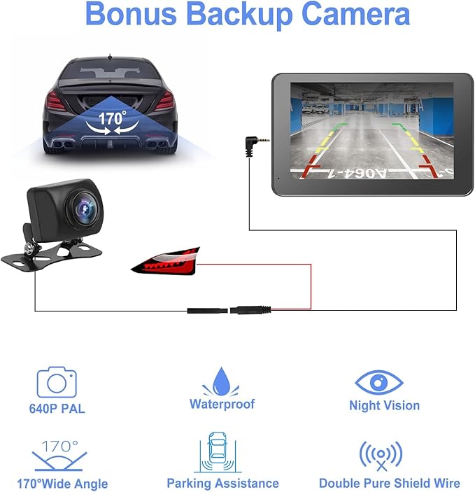 【Hieha】 2025 Wireless Portable Carplay and Android Auto, Carplay Screen for Car with Mirror Link/AUX/FM,7" Touchscreen Bluetooth 5.0, Marine Stereos for All Vehicles