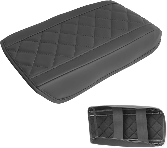 SXCY for 2025 Chevy Equinox Accessories Armrest Cover for Equinox 2025 Accessories 2025 Equinox Center Console Cover 2025 Equinox Middle Console Cover (Thin Cover Rhombus Style)