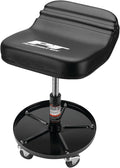 Performance Tool W85020 Tractor Creeper Rolling Work Seat with Storage Tray for Mechanic Garages and Workshops, Black, 24-inch Height