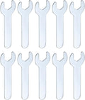 HARFINGTON 10pcs Small Wrench Open End Wrench 12x70x1.5mm Metric U-Shaped Single Open Ended Spanner Super Thin Small Flat Head Galvanizing Wrench for Automotive Repair Furniture Assembly