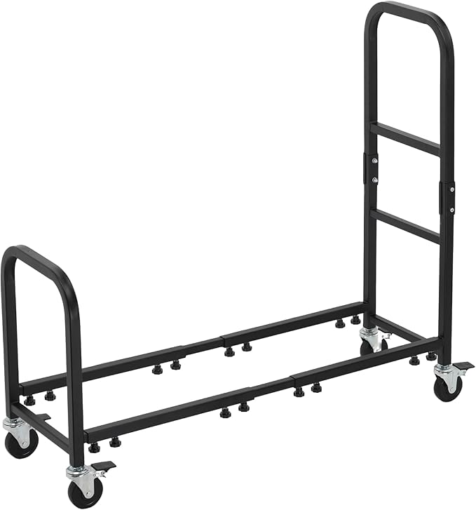 Rolling Tire Rack 43.5" x 13" x 37.4", 2 in 1 Metal Garage Tire Storage Rack w/4 Swivel Casters with Brake for Garage Storage