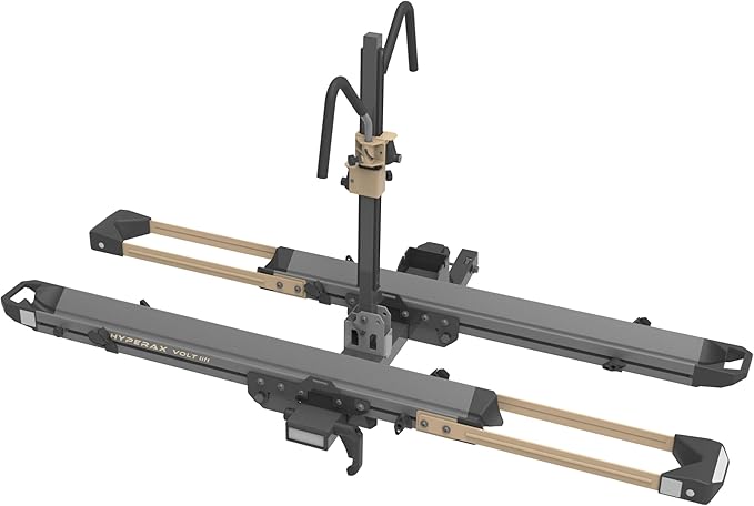 HYPERAX Volt Lift SP -E Bike Hitch Mount Platform Style 2 Bikes Carrier for Car, SUV, Truck, Sedan, Tilting e-Bike Rack for Hitch Fits Up to 2 * 80 lbs Bike -NO RV USE!