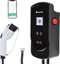 PRIMECOM 80 Amp 22KW 220Volt Level-2 18ft to 50ft Cord Lengths 20X Fast Smart Electric Vehicle EV Charging Station Ford Transit F-150 Lightning Lucid Air Polestar TeslaXS Taycan (25 Feet)