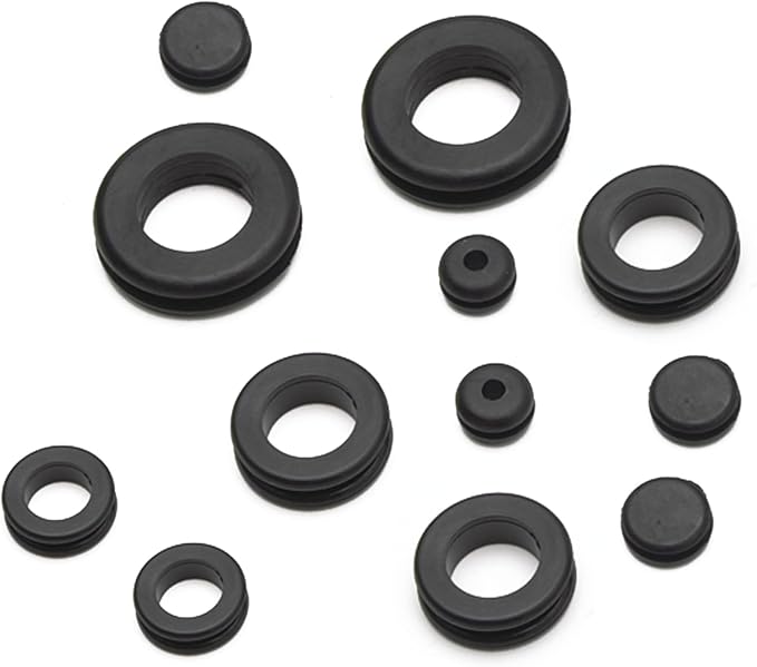 Performance Tool W5214 125pc Rubber Grommet Assortment in Organizer Case for Vehicle Maintenance and Repair in Auto Shops and Garages