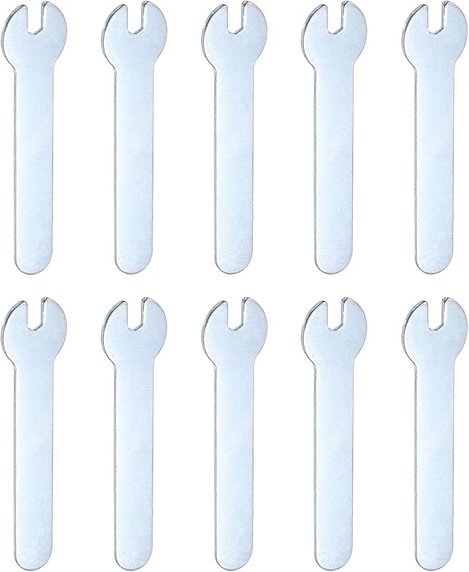 HARFINGTON 10pcs Small Wrench 4x66x1.5mm Metric U-Shaped Single Open Ended Spanner Super Thin Flat Head Galvanizing Wrench for Automotive Repair Furniture Assembly