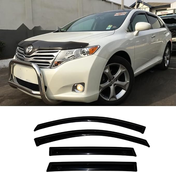 94162 Side Window Wind Deflector,4pc Outside Mount Style Shade Sun Rain Guards Set,Nice Window Visor fit for 2009-2016 Toyota Venza