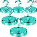 LOVIMAG Cruise Essentials, 150Lbs Door Magnets, Green Magnet Hooks for Cabin Strong Magnetic Hooks for Hanging, Refrigerator, Celling - 6 Pack