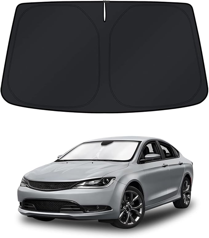 KUST Windshield Sun Shade for Chrysler 200 2011-2018 Window Shade Sun Visor Cover Foldable Blocks UV Rays Keep Your Car Cooler