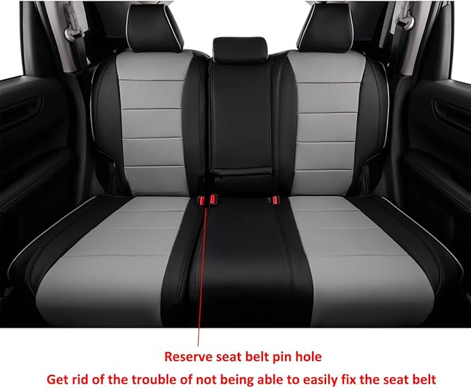 EKR Sportage Seat Covers Custom Fit for KIA Sportage EX,X-Line,SX,SX Prestige,X-pro,X-pro Prestige 2023 2024 2025 2026 Leather Car Seat Cover Full Set - Faux Leather (Black/Gray)