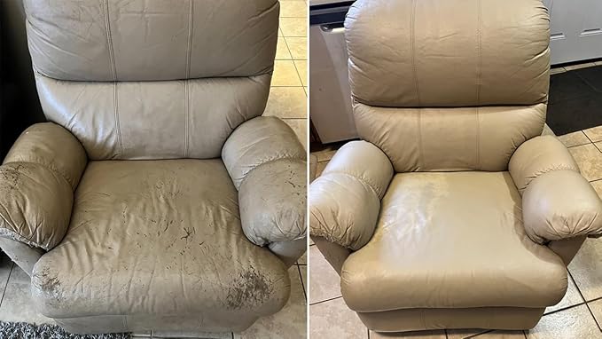 Beige Leather Repair Kit for Furniture Vinyl Car Interior Steering Wheel Car Seats Color Restorer Cream Leather Recoloring Balm Fade Better Couch Conditioner Scratch Stain Remover Dye Paint Sofa