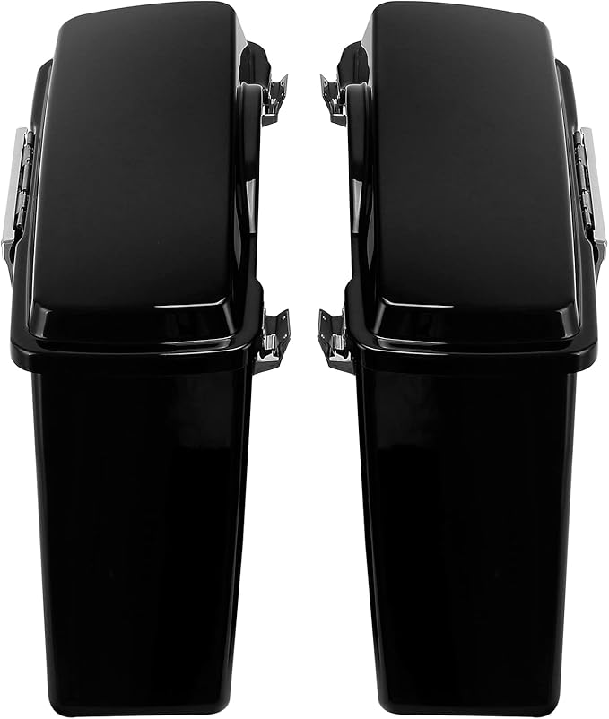 Green-L Gloss Black Hard Saddlebags Fit for Harley Touring Road King Street Glide Electra Glide Ultra 1994-2013