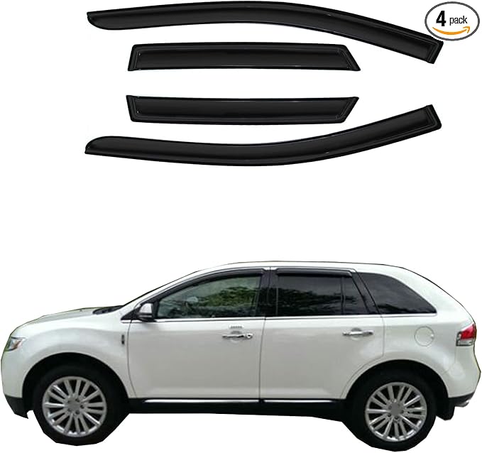 Wind Deflector Compatible with 2007-2014 Ford Edge/Lincoln MKX Smoke Sun/Rain Guard Window Visors 94141
