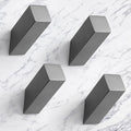 NINETREX Towel Hooks Grey SUS304 Stainless Steel 4 Pack Heavy Duty Modern Wall Hooks Robe Hook for Bathroom Livingroom Hotel Style Wall Mounted