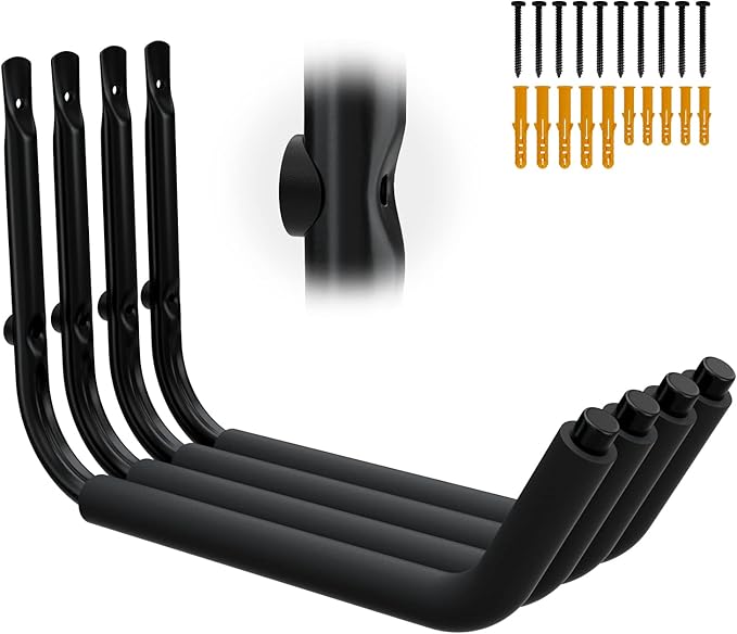 UNITEDPOWER Kayak Storage Racks, Garage Hangers, Wall Hooks for Canoe, Ladder, Bicycle, Folding Chairs, Surfboard, Snowboard, Hose and Tools, Indoor, Outdoor