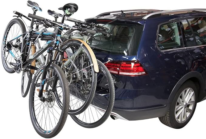 Saris Bones EX 3-Bike Trunk Rack Bicycle Carrier, Durable, Rust-Free, Anti-Sway Straps, Fits Most Vehicles, Made in USA, Arc-Based Design, 100% Recyclable Materials