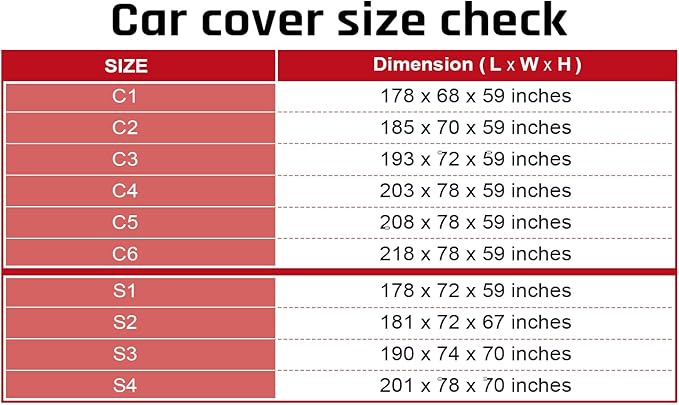 Small Car Cover Waterproof All Weather Protection with Red Stripe Design,Universal Fit Nissan Versa, Hyundai Accent, Mazda MX-3 RX8, Subaru BRZ, Audi TT, Porsche 718 Boxster Cayman