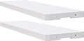 YITAHOME Resin Storage Shed Shelves for 35 Cuft Horizontal Storage Sheds, 47 in x 12.6 in Waterproof Rack with 8 Screws for 4x2.5 Ft Horizontal Garden Storage Accessories, Easy Assembly, 2PCS, Gray
